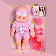 Набор Pituso Пупс с аксессуарами для кормления (в кепи) 30 см HWA1308590 Purple/Фиолетовый