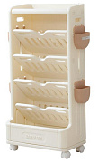 Стеллаж для книг и игрушек UNIX Kids Babyrack 4 levels Camel