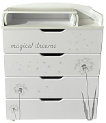 Детский пеленальный комод Антел Ariel белый/Одуванчики