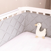 Бортик в кроватку стеганые Perina Slim СБ.120 серый