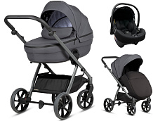 Детская коляска Tutis Uno 6 Plus Essential collection 3 в 1 с автокреслом Elo Lux EduSky Black 1602169 Antracite
