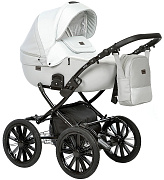 Детская коляска Indigo Porto Classic 14 2 в 1 Po 02 св.серая кожа+св.серый лен