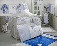 Детский комплект в кроватку Kidboo Rabitto 4 предмета Blue
