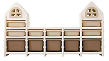 Стеллаж для игрушек UNIX Kids 12 ящиков Camel
