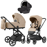 Коляска Carrello Alfa CRL-6522 2025 Nova DK791 Black Line 3 в 1 Natural Beige