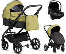 Детская коляска Tutis Leo 3 Plus 3 в 1 с автокреслом Elo Lux EduSky Black 1582302 Green