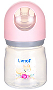 Детская бутылочка Uviton с широким горлышком 125 мл 0228/01 розовый