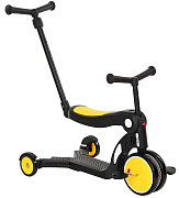 Трехколесный самокат Pituso HD-200B, родительская ручка, 5 в 1 Yellow/Желтый