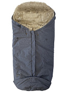 Конверт Bozz из овчины с длинным ворсом серый меланж-наппа/лён