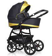 Детская коляска Riko Basic Alfa Ecco 2 в 1 10 графит-лимонный