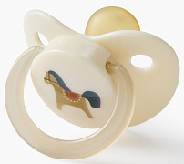 Соска-пустышка Happy Baby латексная с колпачком 0+ 13022 horse