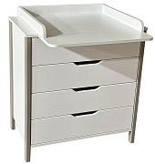 Детский пеленальный комод Антел Solnyshko 12 ЛДСП 800/4 белый/серый