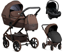 Детская коляска Tutis Viva 6 Plus Essential 3 в 1 с автокреслом Elo Lux EduSky Black 1612067 Espresso