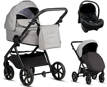 Детская коляска Tutis Leo 3 Plus 3 в 1 с автокреслом Elo Lux EduSky Black 1582068 Warm Grey