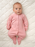 Комбинезон Папитто с з/ручками интерлок однотонный И37-523н пудра 56