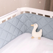 Бортик в кроватку стеганые Perina Slim СБ.120 голубой