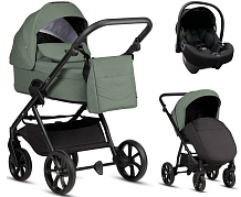 Детская коляска Tutis Leo 3 Plus 3 в 1 с автокреслом Elo Lux EduSky Black 15822039 Sage