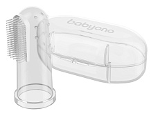 Первая зубная щеточка BabyOno в футляре 723 белый