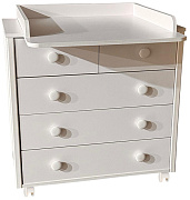 Детский пеленальный комод Антел Malenkiy Princ ЛДСП 800/5 538178 белый/белый