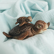 Игрушка Magic Manufactory коллекция Magic Ocean Черепаха с черепашонком 15 см, 5 см бежевый