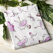 Простыня AmaroBaby на резинке поплин 125х75 балерины