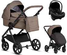 Детская коляска Tutis Leo 3 Plus 3 в 1 с автокреслом Elo Lux EduSky Black 1582203 Brown
