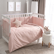 Комплект в кроватку Perina Teddy Sateen Collection 6 пр. розовый