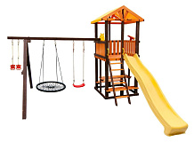 Детский игровой комплекс Perfetto Sport Bari-3 + качели Паутина