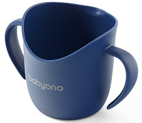 Эргономичная кружечка BabyOno для самостоятельного питья Flow синяя
