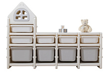 Стеллаж для игрушек UNIX Kids 9 ящиков Grey