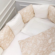 Комплект в кровать Lappetti Le Jardin Сад для овальной и прямоугольной кроватки 6 предметов 6129/4 бежевый