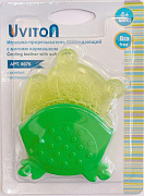 Прорезыватель Uviton охлаждающий с мягким кармашком 0076 лягушка темная