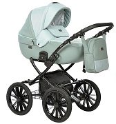 Детская коляска Indigo Porto Classic 14 2 в 1 Po 05 шалфей кожа+шалфей лен