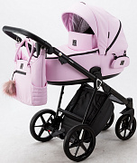 Детская коляска Adamex Porto Deluxe 3 в 1 PO-SA16 (РОЗОВ.ЗЕФИР КОЖА)