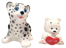 Игрушки для купания Uviton Мишка и Снежный барс 2 шт 0085/06