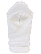 Набор муслиновых изделий Lappetti Плед-конверт,Кокон ЧЗ 10 молочный