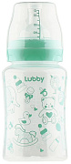 Детская бутылочка для кормления Lubby Классика с широким горлышком и соской молочной 250 мл 0+ мес 20154
