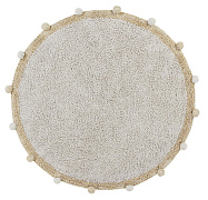 Ковер Lorena Canals с помпонами медовый D120 см