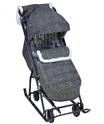 Детские санки-коляска Nika Наши Детки 6 НДТ6/1 серый Лама