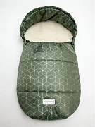 Конверт меховой AmaroBaby Snowy Baby 85 см геометрия хаки