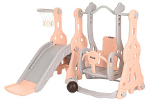 Горка-Комплекс Pituso Космо горка,качели,баскет.кольцо Бежевый/серый