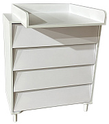 Детский пеленальный комод Антел Marcel белый/белый