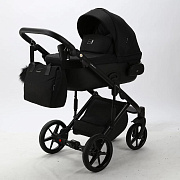 Детская коляска Adamex Lumi Air 3 в 1 L-PS37 Lux Черный с черной эко-кожей