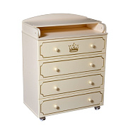 Детский пеленальный комод Антел Nikol МДФ 80/4 слоновая кость