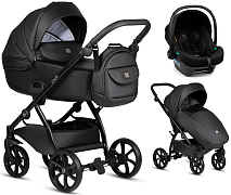 Детская коляска Tutis Uno 5 Plus Leather collection 3 в 1 1402699 Jet Black