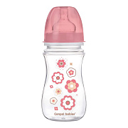 Бутылочка для кормления Canpol Babies Newborn Baby c широким горлом 240 мл, 3+ мес 35/217 розовый