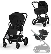 Коляска Cybex Balios S Lux BLK 2025 Aton B2 i-Size Volcano Black 3 в 1 Moon Black