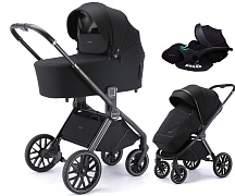 Детская коляска Peppy Toscana 3 в 1 с автокреслом Verona Black Black черный