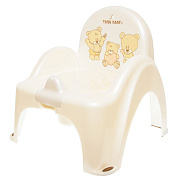 Детский горшок-стульчик Tega Baby Teddy (Мишка) антискользящий муз. PO-043-118 белый жемчуг