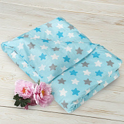 Пододеяльник AmaroBaby на молнии поплин 147х112 см прянички голубой